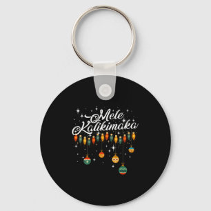 Womens Retro Mele Kalikimaka Hawaiian Family Chris Keychain
