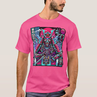 Womens Retro Oni Cyberpunk Samurai Arts For Bushid T-Shirt