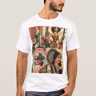 "Women's Retro Poster T-Shirt: Classic and charmin T-Shirt