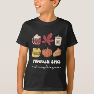 Womens Retro Pumpkin Spice And Everything Nice,cut T-Shirt