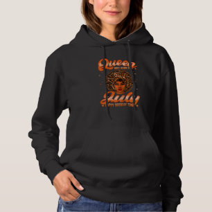 Womens Retro Queen Was Born In July Birthday Cute Hoodie