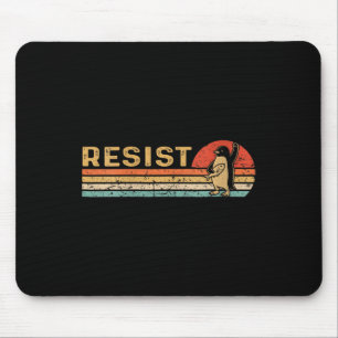 Womens Retro Sunset Penguin Resist Penguins Protes Mouse Pad