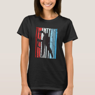 Womens Retro Womens 21st Ice Hockey Birthday Plays T-Shirt