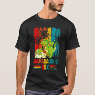 Womens Rex Dinosaur Mamasaurus Pajama Dino Twin Mo T-Shirt