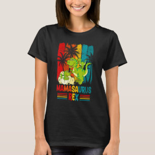 Womens Rex Dinosaur Mamasaurus Pajama Dino Twin Mo T-Shirt