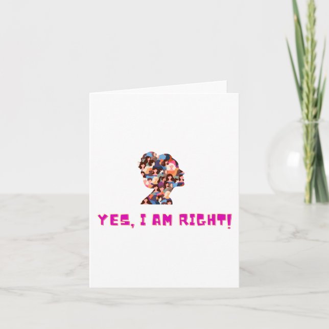 Womens Right!!! Sticker  Card (Front)