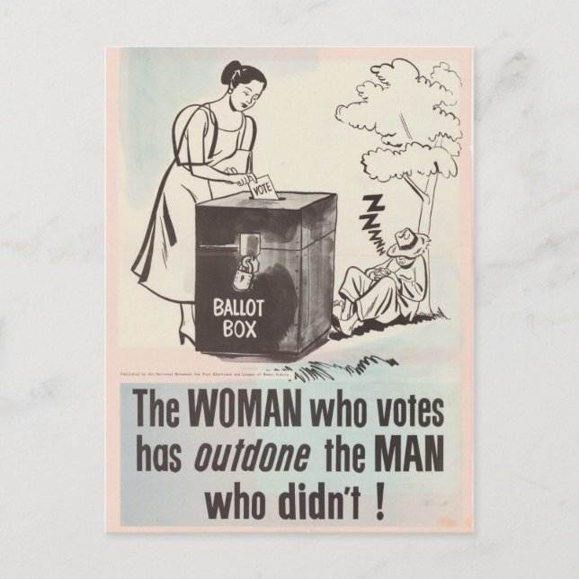 Women's Right To Vote - Vintage Postcard (Front)
