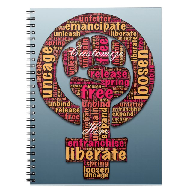 women's rights 2017 raised fist notebook (Front)