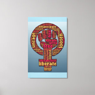 women's rights 2017 raised fist Thunder_Cove Canvas Print