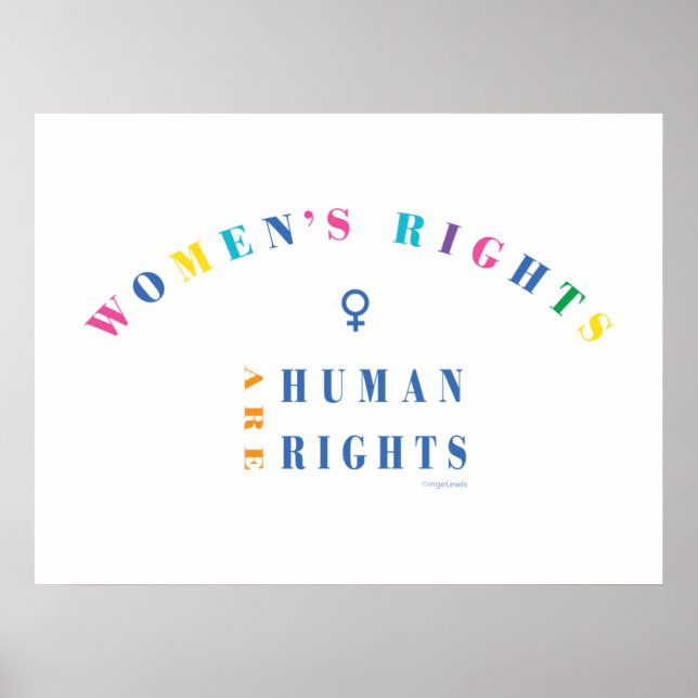 Women's Rights are Human Rights, Equality, Poster (Front)