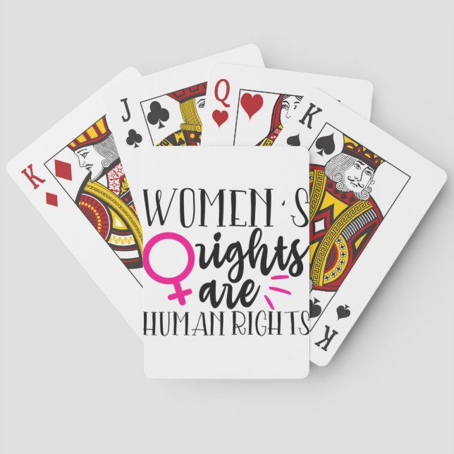 Women's Rights Are Human Rights   Playing Cards (Back)