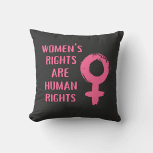 Women's Rights Are Human Rights  Throw Pillow