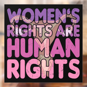 Women's Rights Are Human Rights Window Cling
