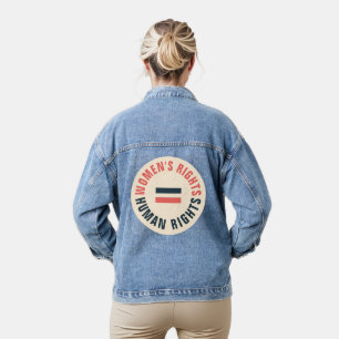 Women's Rights Equal Human Rights Feminist Denim Jacket