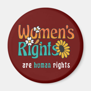 Women's Rights Human Rights Floral Quote  Magnet