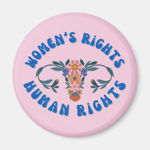 Womens Rights Human Rights Floral Uterus  Magnet