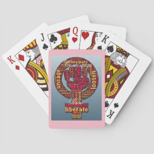 women's rights LGBTQIA raised fist Playing Cards