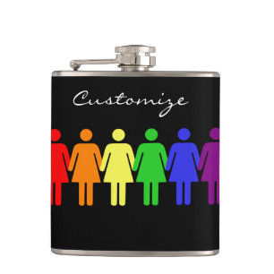 women's rights LGBTQIA Thunder_Cove Hip Flask