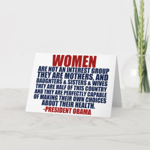 Women's Rights Obama Quote Card