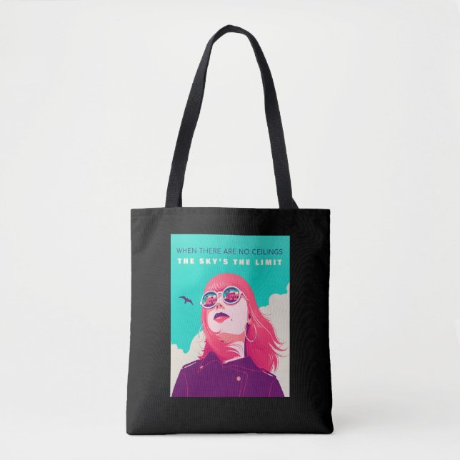 Women's Rights | The sky’s the limit Illustration  Tote Bag (Front)
