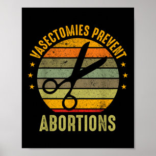 Womens Rights Vasectomies Prevent Abortions Pro Ch Poster