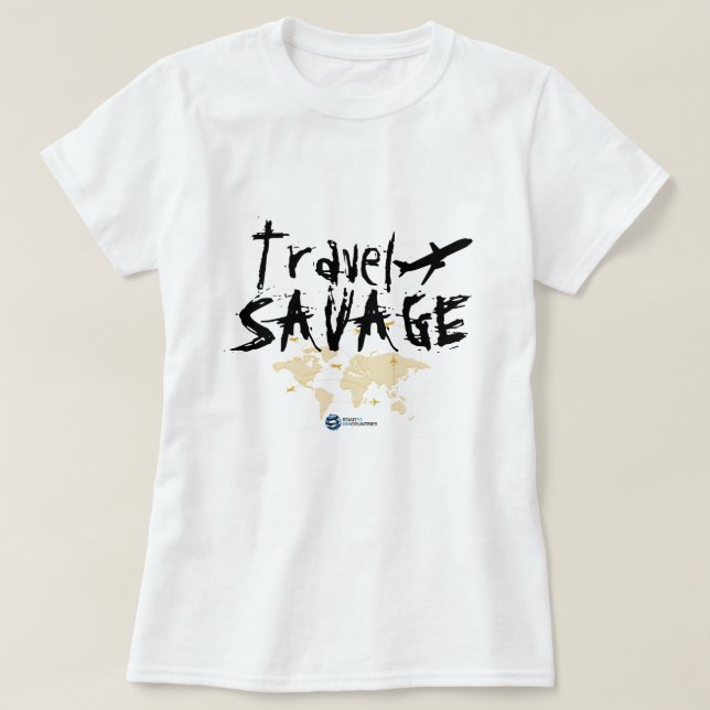 Womens Road To 100 Countries Travel Savage T-Shirt (Design Front)