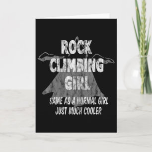 Womens Rock Climbing Girl Just A Normal Girl But M Card