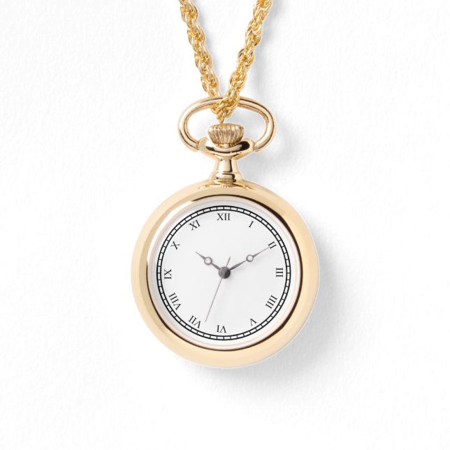 Womens Roman Numbers Wraparound Gold Watch Add Own (Front)