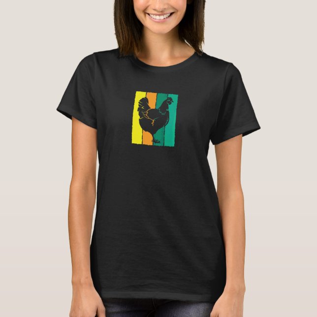 Womens Rooster Chicken T-Shirt (Front)