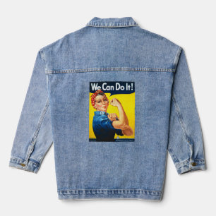 Women's Rosy the Riveter T Shirt - We Can Do It Denim Jacket