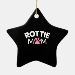 Womens Rottie Mom Apparel Rottweiler Owner Lover Ceramic Ornament