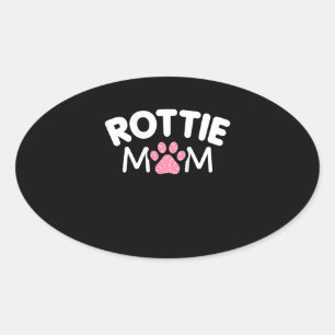 Womens Rottie Mom Apparel Rottweiler Owner Lover Oval Sticker