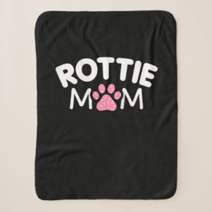 Womens Rottie Mom Apparel Rottweiler Owner Lover Sherpa Blanket