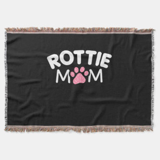 Womens Rottie Mom Apparel Rottweiler Owner Lover Throw Blanket