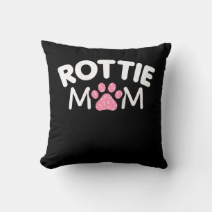 Womens Rottie Mom Apparel Rottweiler Owner Lover Throw Pillow