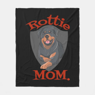 Womens Rottie Mom Premium Fleece Blanket