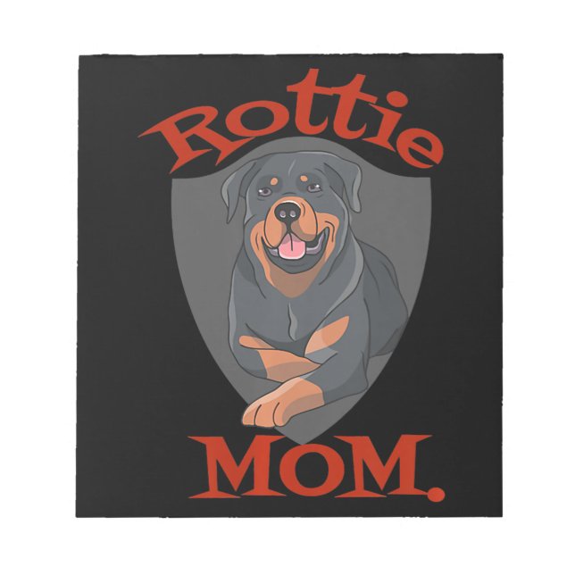 Womens Rottie Mom Premium Notepad (Front)
