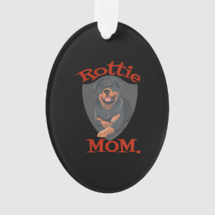 Womens Rottie Mom Premium Ornament