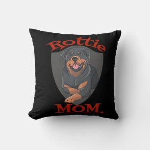 Womens Rottie Mom Premium Throw Pillow