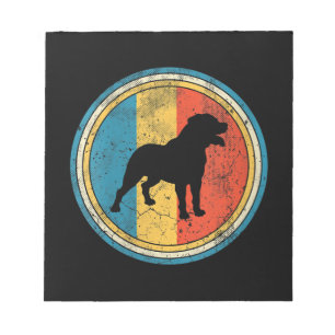 Womens  Rottweiler Dog Lover Distressed Notepad