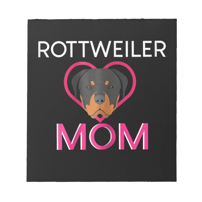 Womens Rottweiler Mom Notepad (Front)