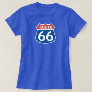 Women's ROUTE 66 RED, BLUE SIGN T-Shirt