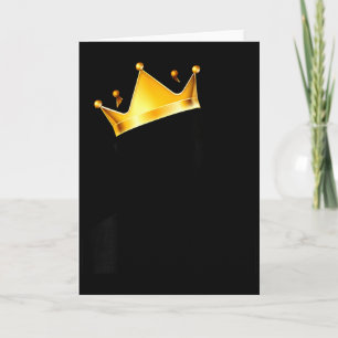 Womens Royal Black King Magic With Golden Crown, M Card
