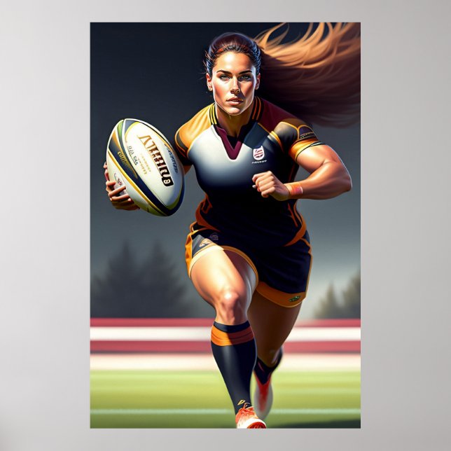 Women's Rugby Art Print (Front)