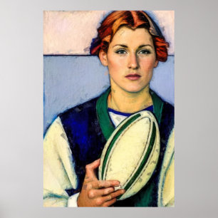 Women's Rugby Painting Print