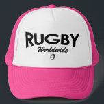 Women's Rugby Trucker Hat<br><div class="desc">Rugby Worldwide is a new collection of rugby inspired apparel based in Los Angeles. Basketball has Nike, soccer has Adidas now rugby will have Rugby Worldwide Apparel! Our label will focus on the sport without any affiliation with a specific country, region or team and will produce apparel designs that reflect...</div>