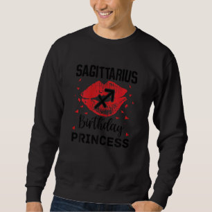 Womens Sagittarius Birthday Princess Zodiac Sweatshirt