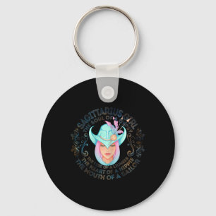Womens Sagittarius Girl The Soul Of A Gypsy Birthd Keychain
