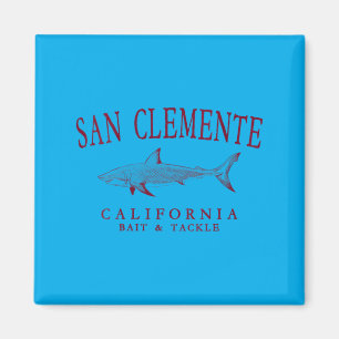 Womens San Clemente California Vintage Shark Magnet