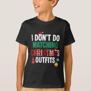 Womens Santa Xmas Red Buffalo Plaid I Dont Do Matc T-Shirt
